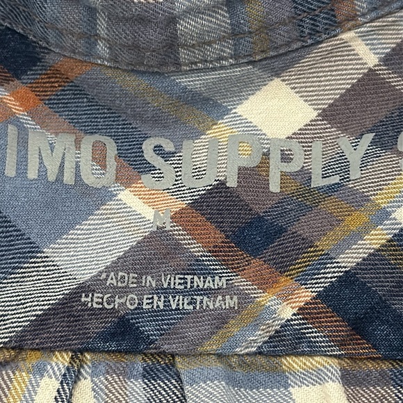 Mossimo Supply Co multicolored Plaid Button Up Long Sleeve Shirt Size Medium - Picture 8 of 8